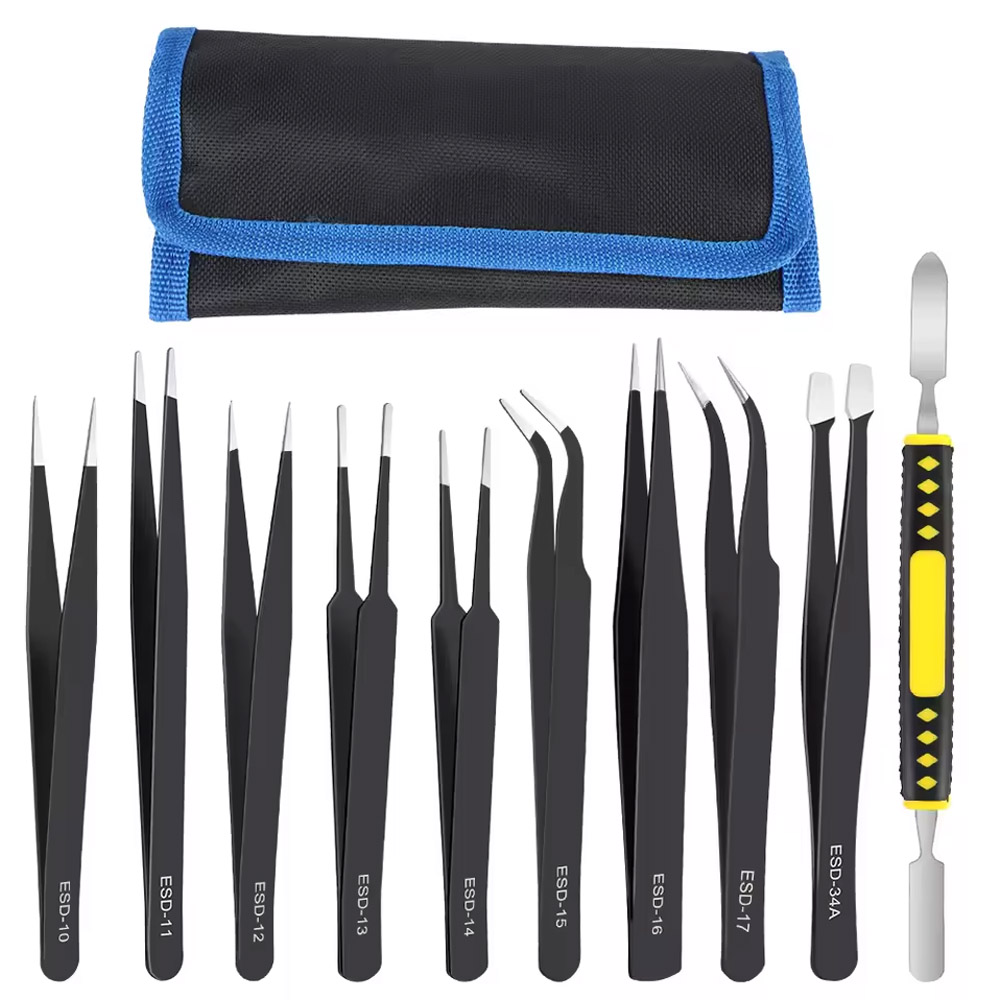 Electronics Repair Parts - 10 Buah/Set Pinset Lengkung & Lurus