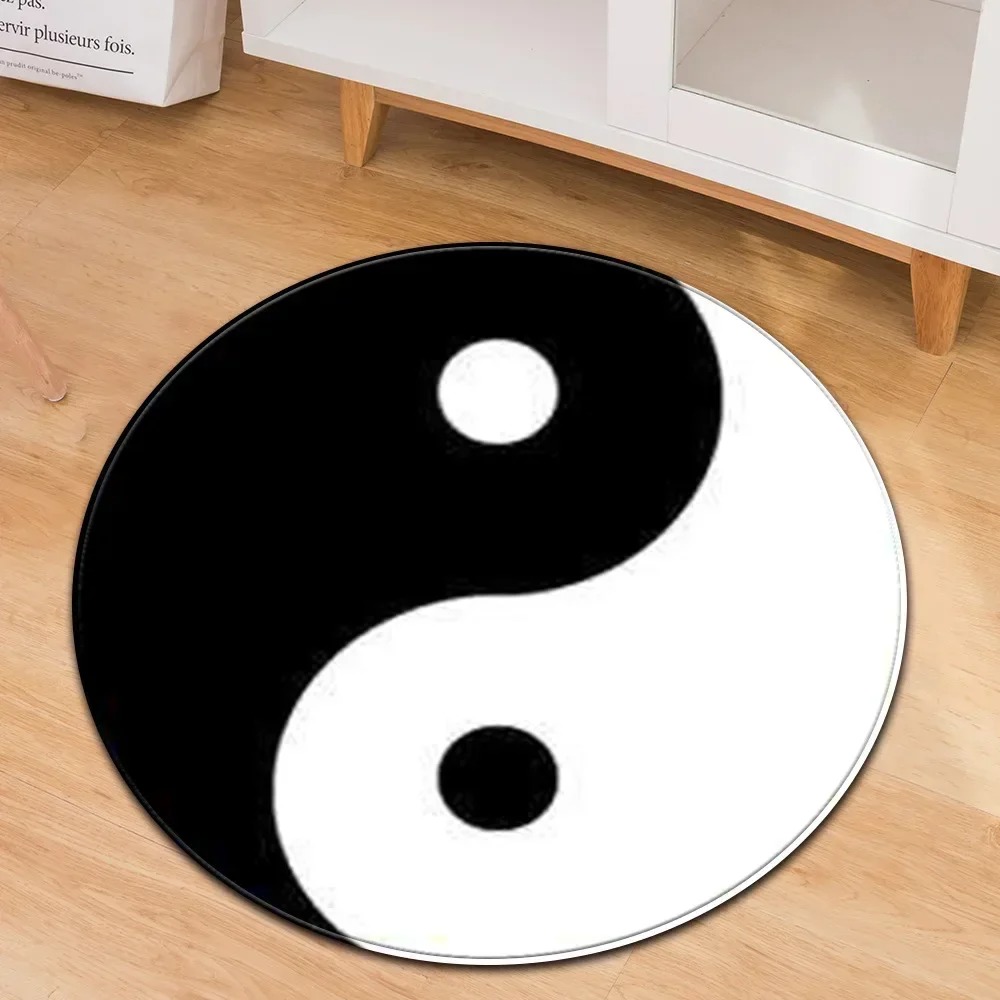 Electronics Repair Mat - Yin Yang Taiji Karpet Bulat Bunga