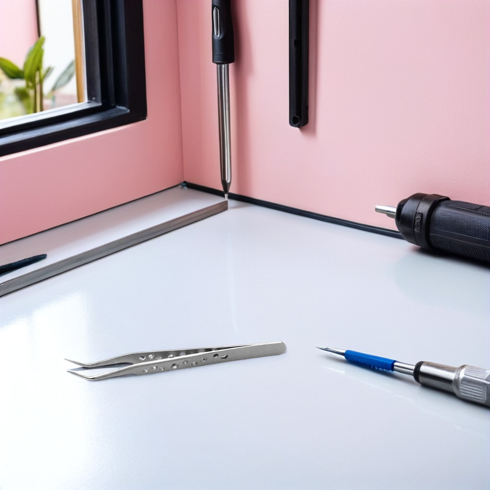 Electronics Repair Lab - 4Pcs Set Pinset Ujung Halus Stainless