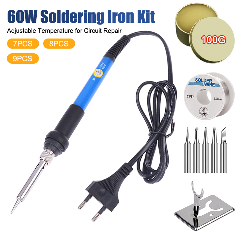 Kit Solder Listrik 220V 60W de - Electronics Repair Kit With Soldering Iron ulasan dan harga