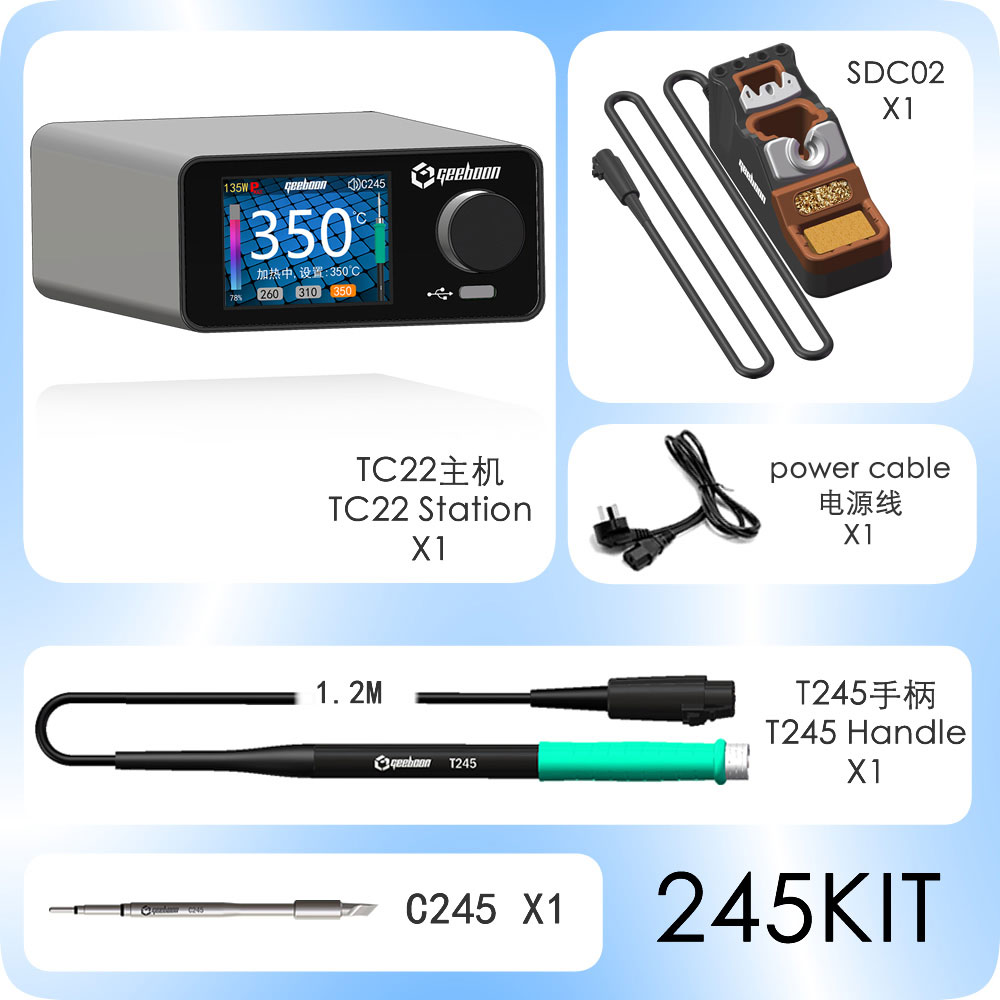 GEEBOON TC22 240W Kit Stasiun  - Electronics Repair Kit With Soldering Iron ulasan dan harga
