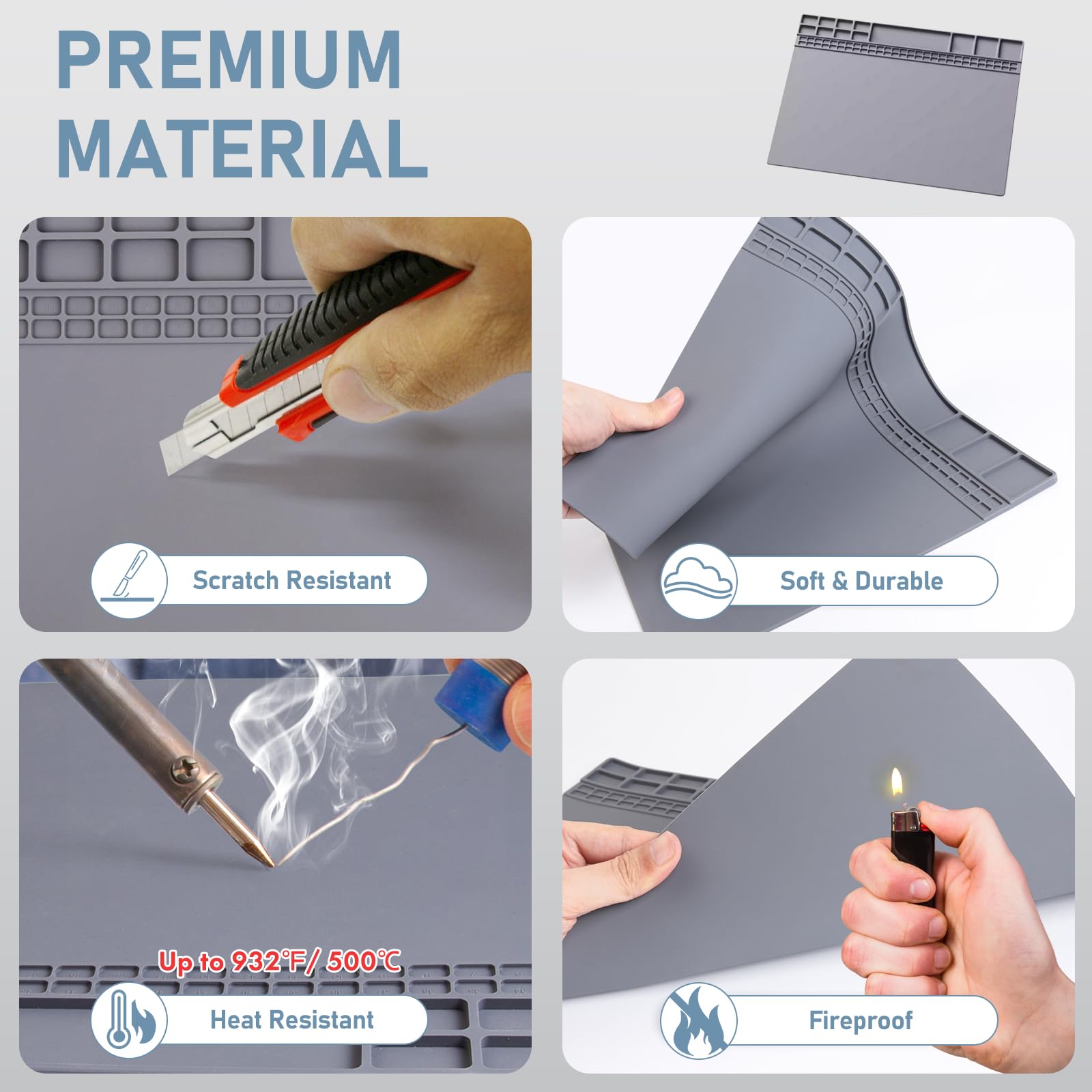 Pad Solder Silikon Magnetik 50 - Electronics Repair Mat ulasan dan harga