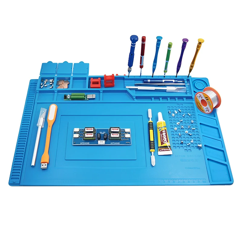Alas solder silikon ESD antist - Electronics Repair Mat ulasan dan harga