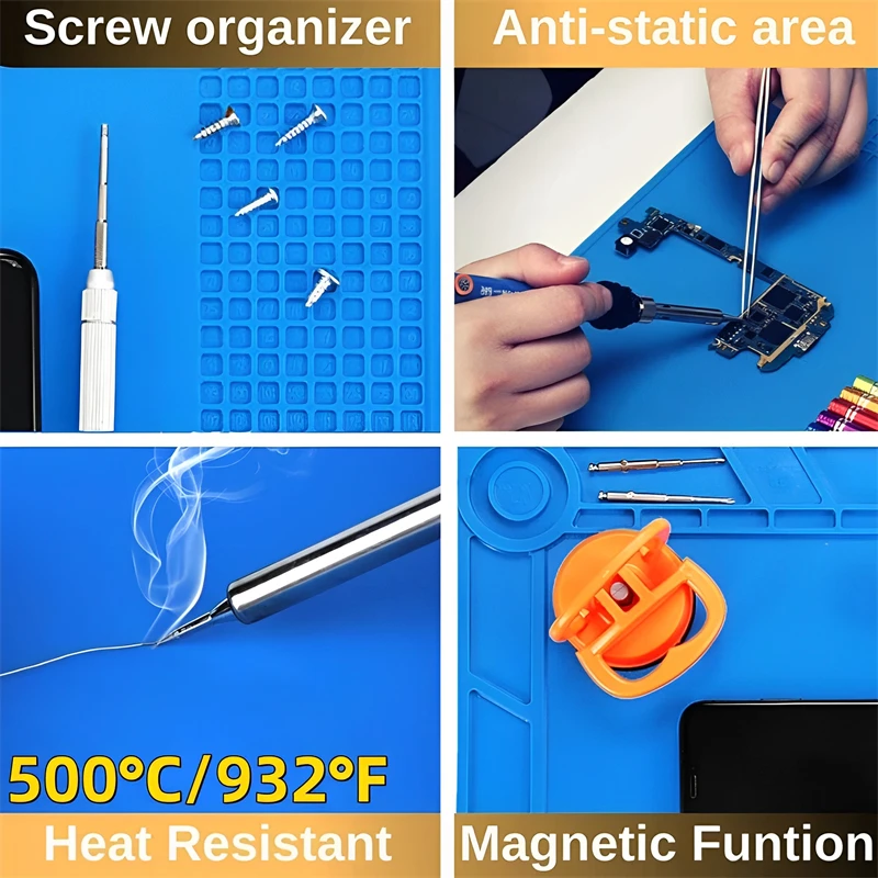 Alas solder silikon ESD antist - Electronics Repair Mat ulasan dan harga
